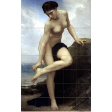 21.25 x 34 Art William Bouguereau After Bath Tiles Mural Ceramic Bath Tile #1467   181748001910
